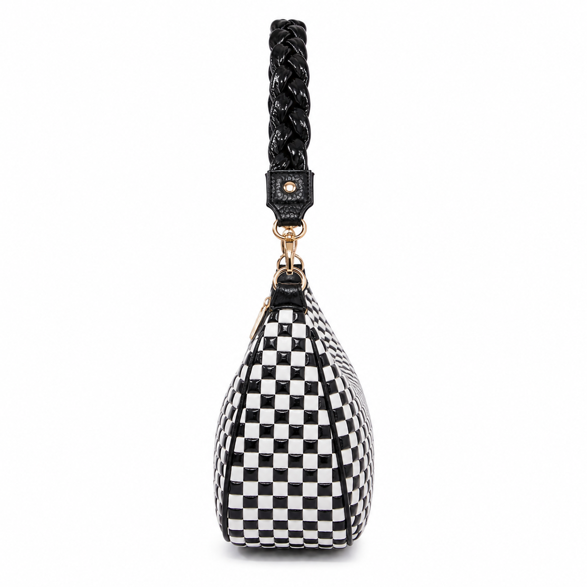 BagAg Woman Woven Vegan Leather Hobo Handbag BagAg