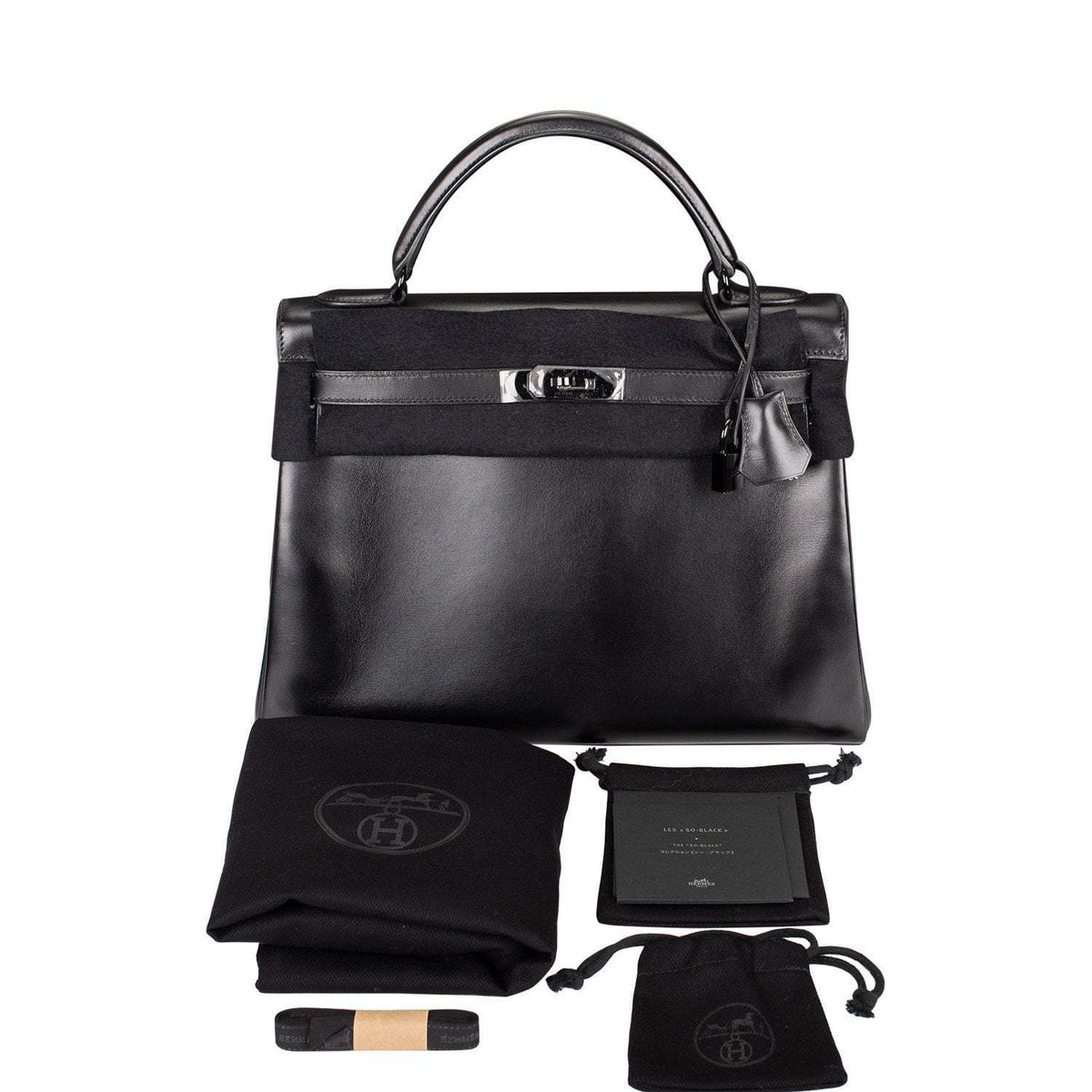 Hermes SO Black Box Retourne Kelly 32cm Black Hardware Hermes