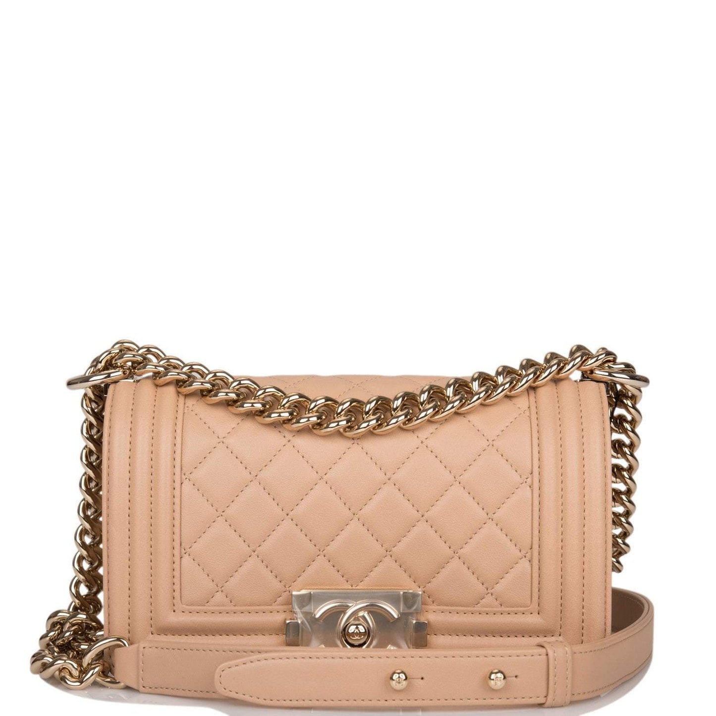 Copy of Chanel Camel Quilted Lambskin Small Boy Bag Light Gold Hardware-Payment 2