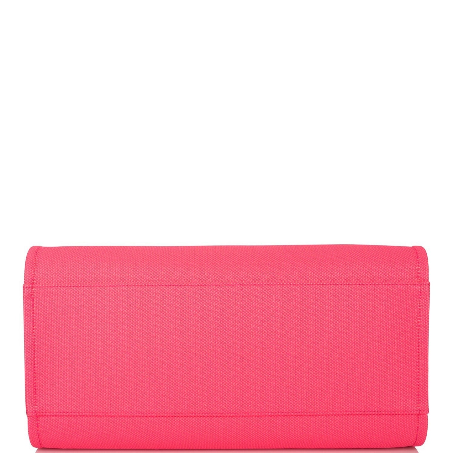 Chanel Neon Pink and Orange Mixed Fibers Large Deauville Shopping Bag Silver Hardware