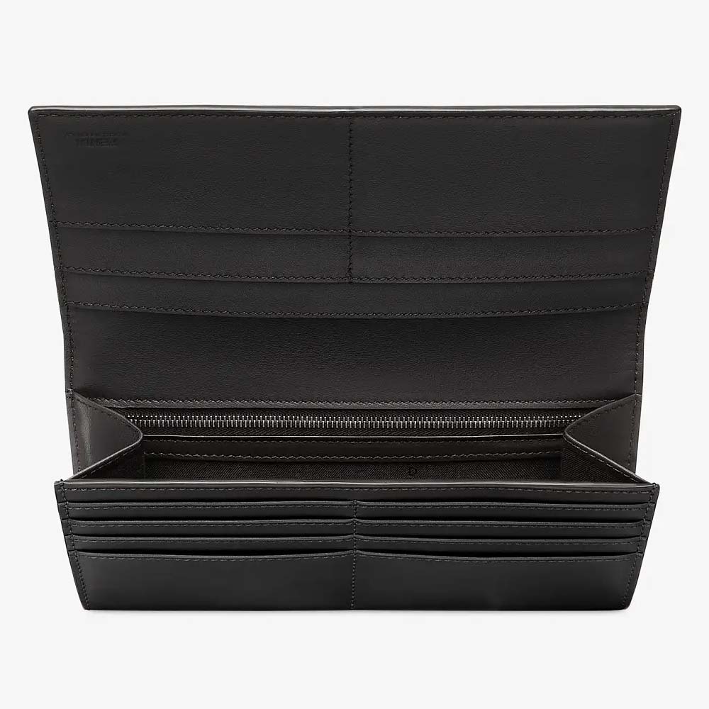 CONTINENTAL Black Leather Wallet Fendi