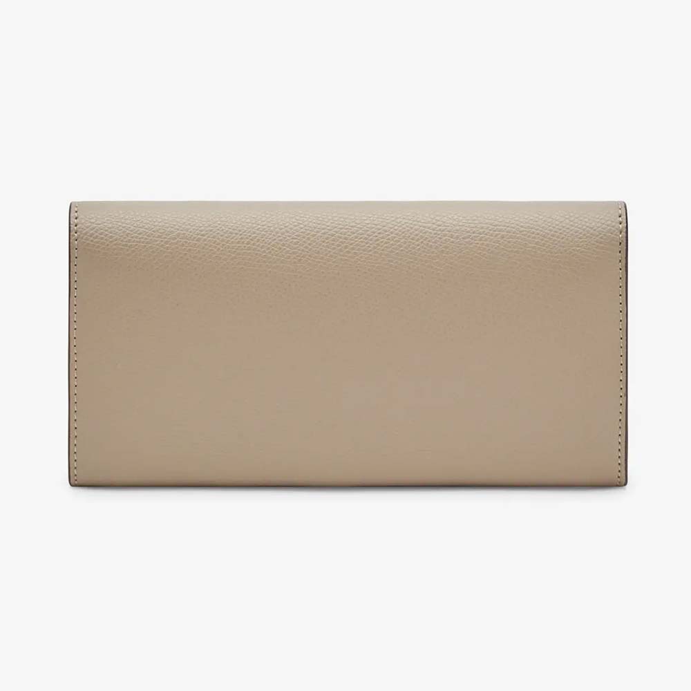 CONTINENTAL WITH CHAIN Beige Leather Wallet Fendi