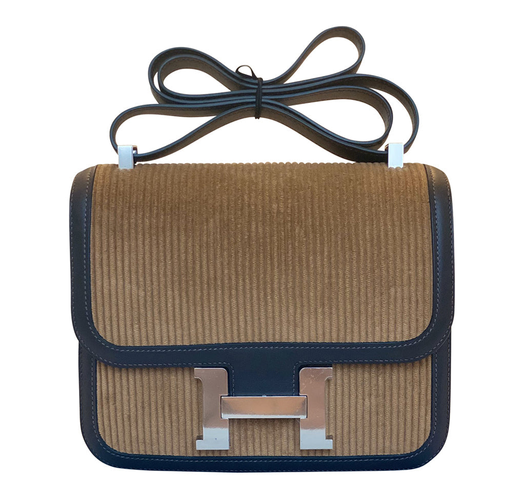 Hermès Constance 24 Velours Cotele Swift Limited Edition Bag Crowned Bag