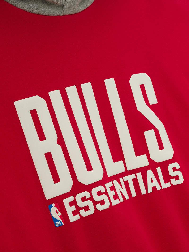 Fear of God Essentials Bulls Sport Hoodie Red Grey BagAg