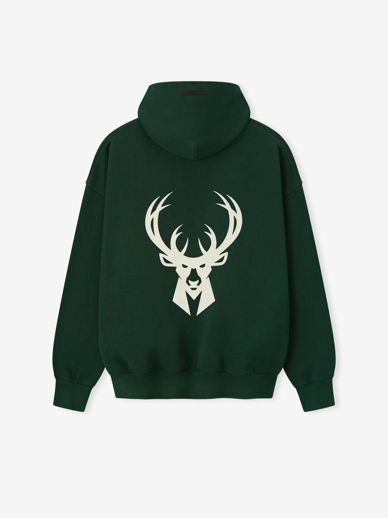 Fear of God Essentials Bucks Sport Hoodie NBA Dark Green BagAg