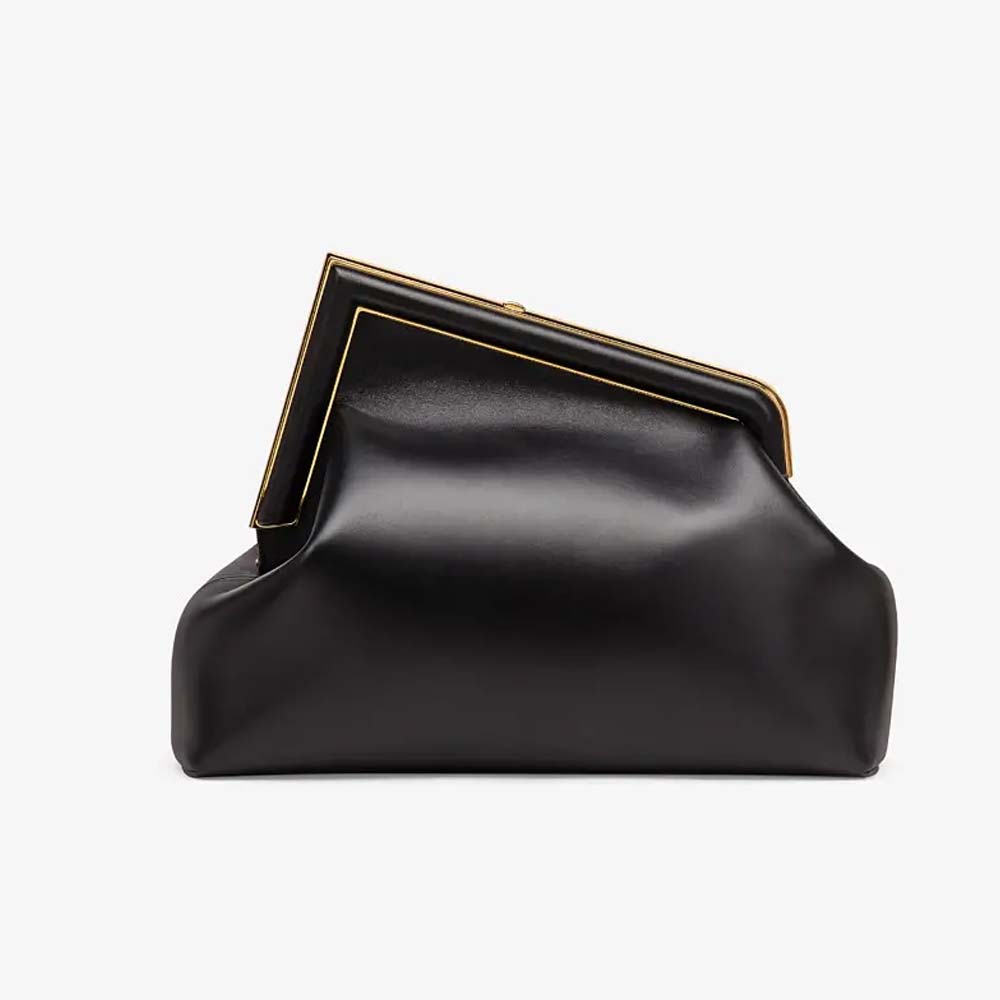 FENDI FIRST MEDIUM Black Leather Bag Fendi