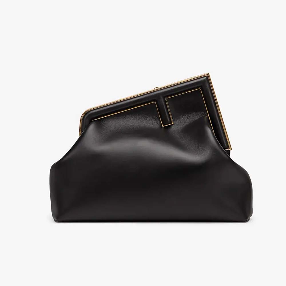 FENDI FIRST MEDIUM Black Leather Bag Fendi
