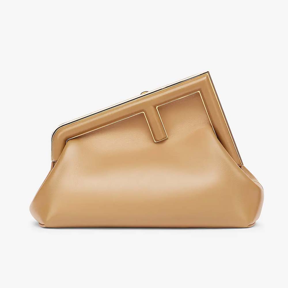 FENDI FIRST SMALL Beige Leather Bag Fendi