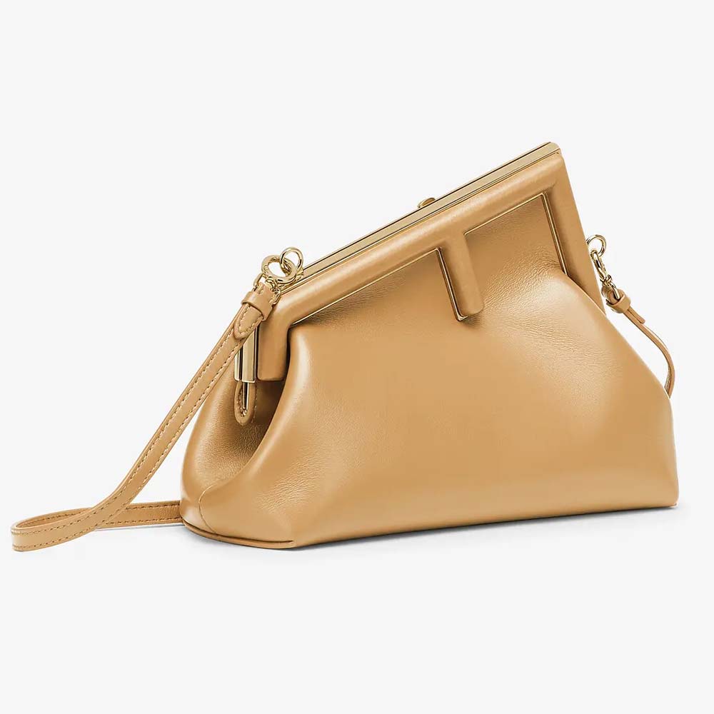 FENDI FIRST SMALL Beige Leather Bag Fendi