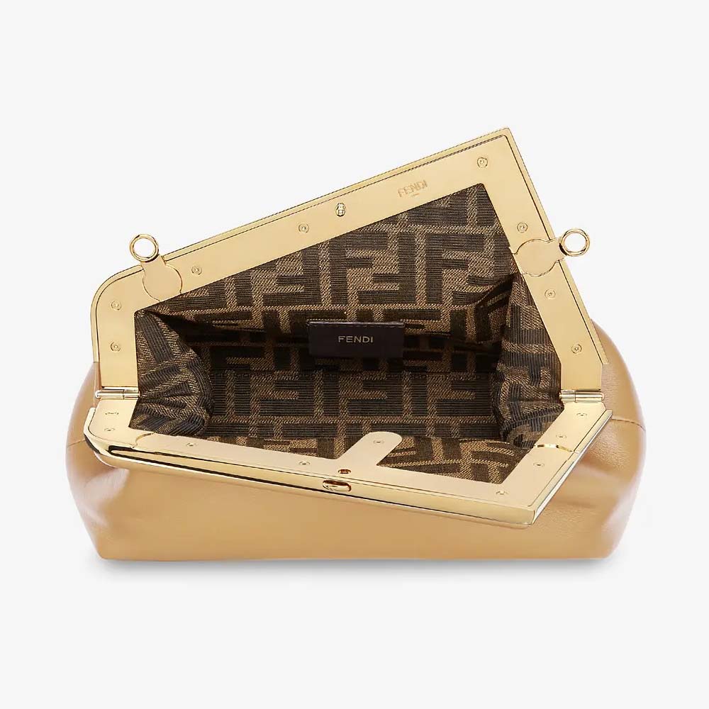 FENDI FIRST SMALL Beige Leather Bag Fendi