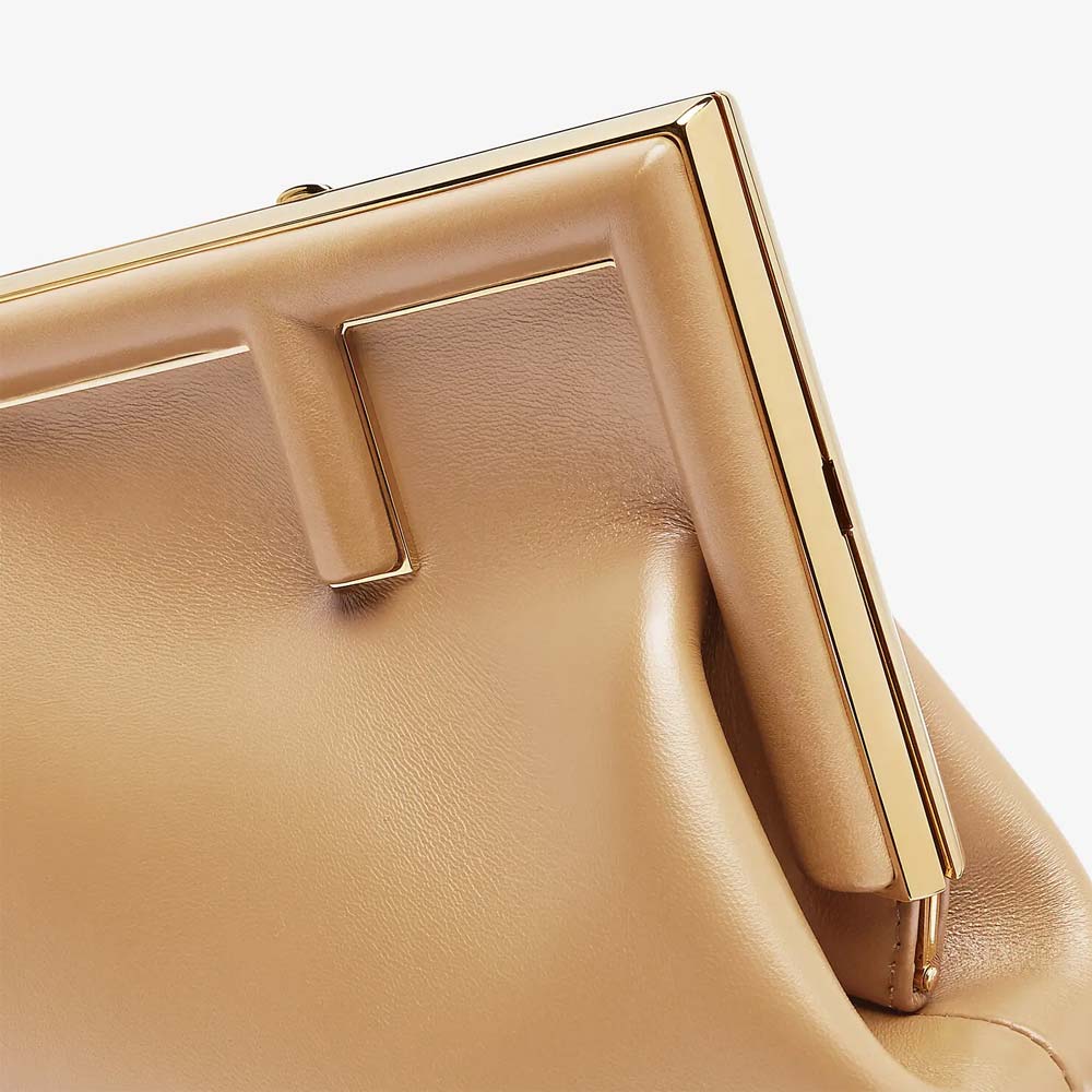 FENDI FIRST SMALL Beige Leather Bag Fendi