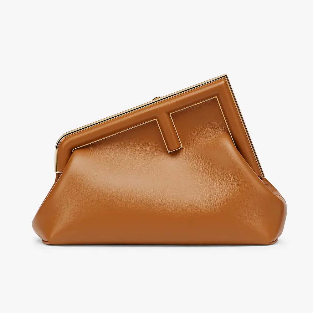 FENDI FIRST SMALL Brown Leather Bag Fendi