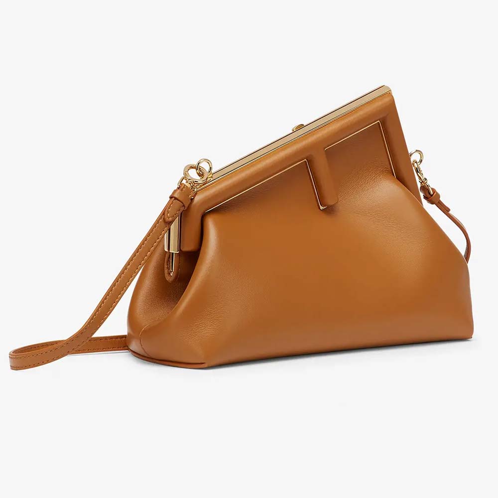 FENDI FIRST SMALL Brown Leather Bag Fendi