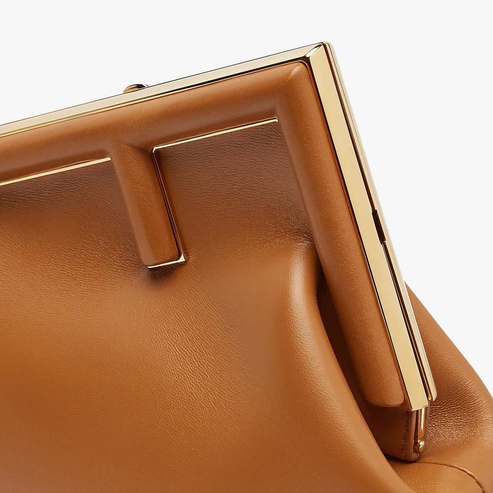 FENDI FIRST SMALL Brown Leather Bag Fendi