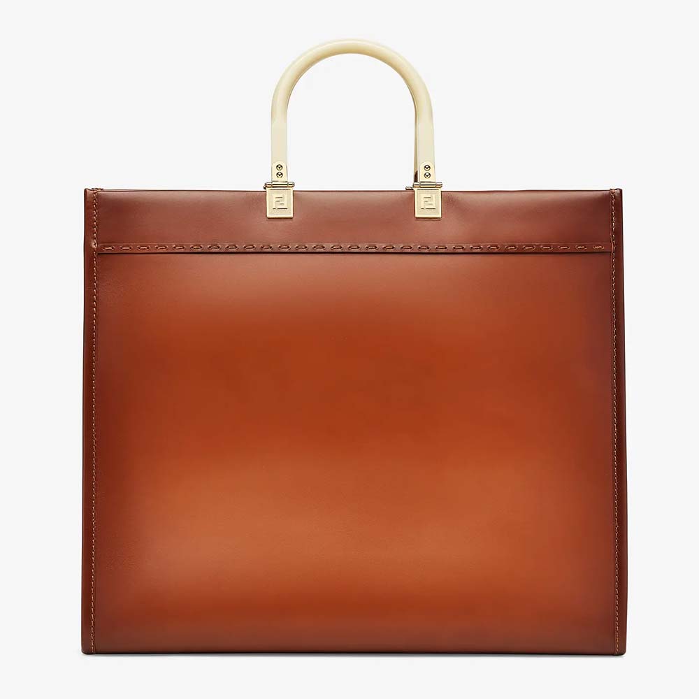 FENDI SUNSHINE LARGE Natural Coloured Leather Shopper Fendi