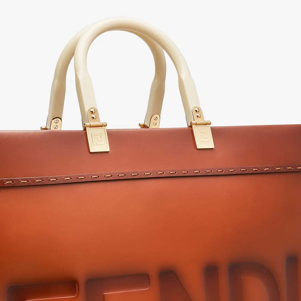 FENDI SUNSHINE LARGE Natural Coloured Leather Shopper Fendi