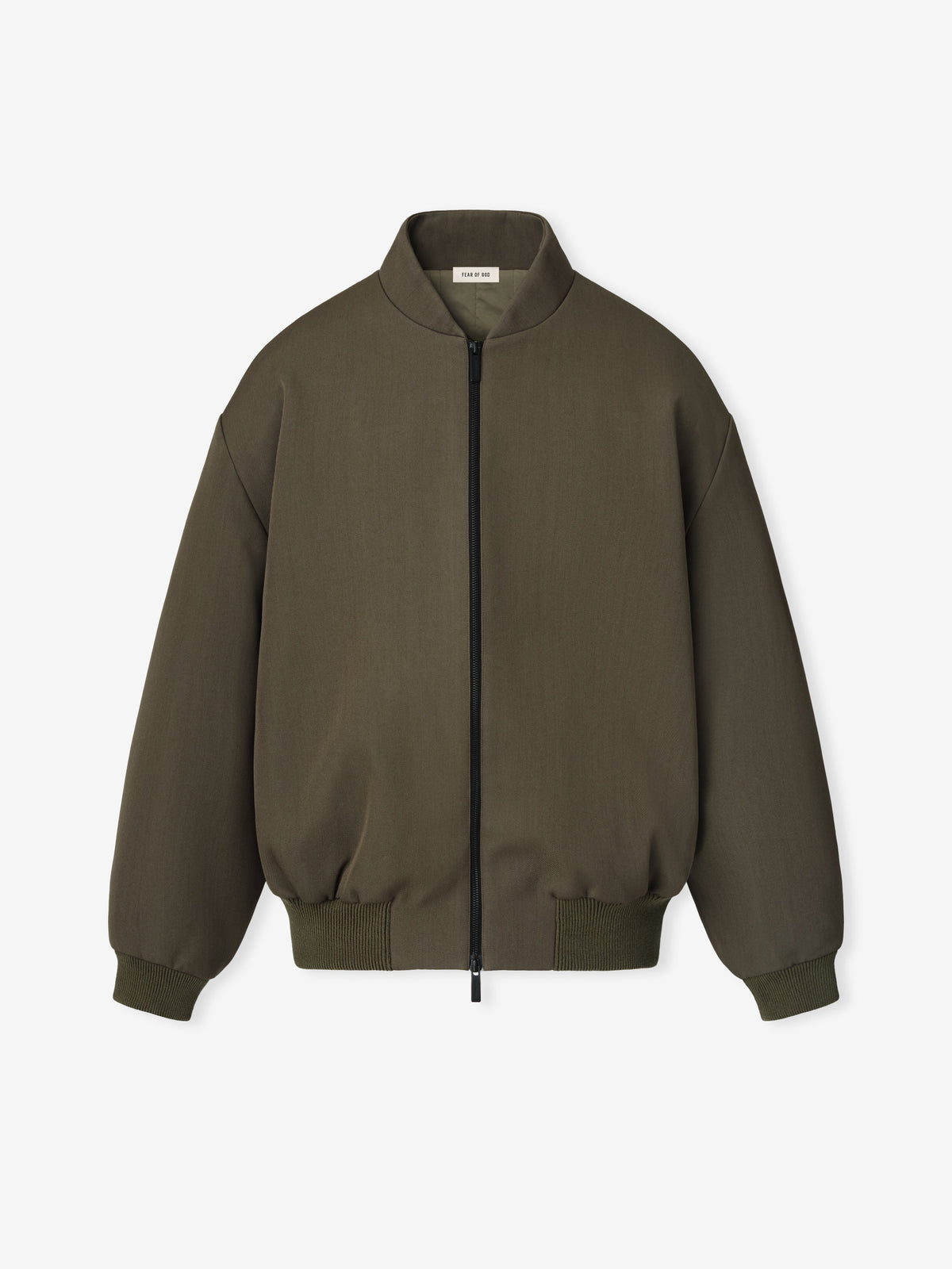 Fear of God Wool-Cotton Twill Heavyweight Bomber Jacket Olive Green BagAg