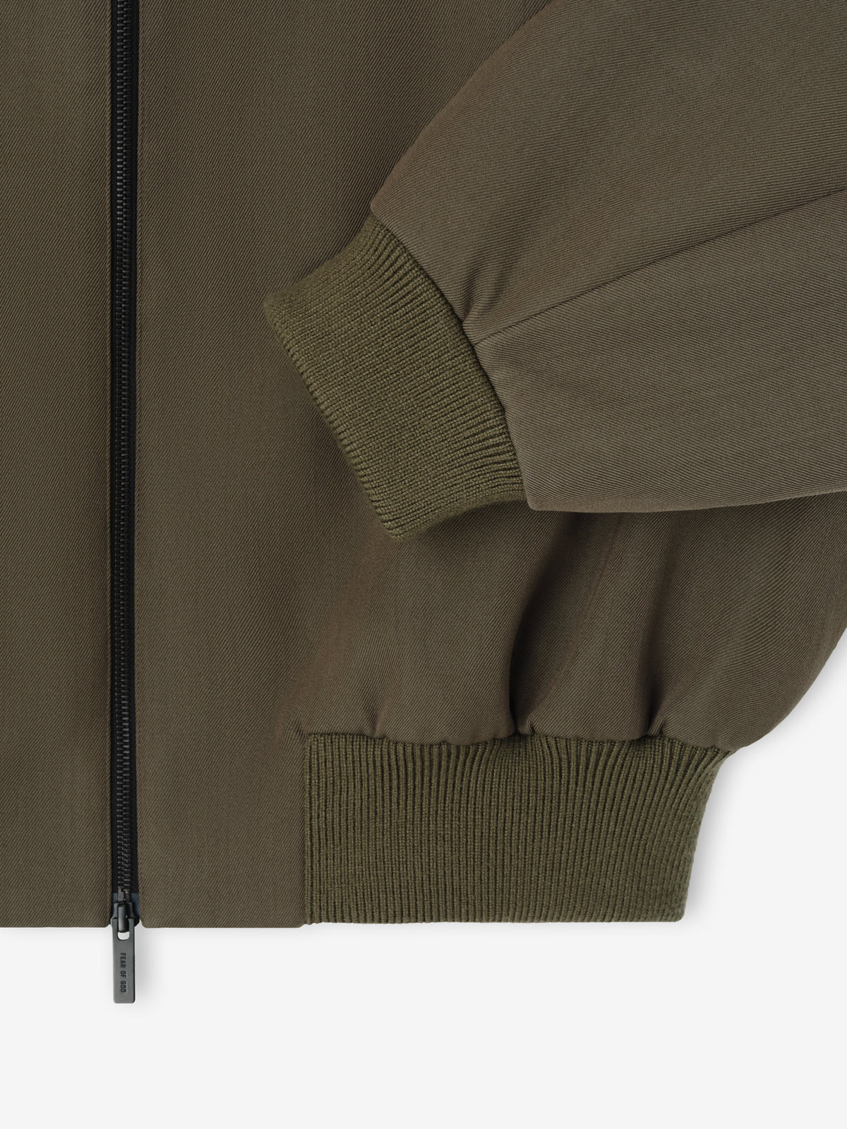 Fear of God Wool-Cotton Twill Heavyweight Bomber Jacket Olive Green BagAg