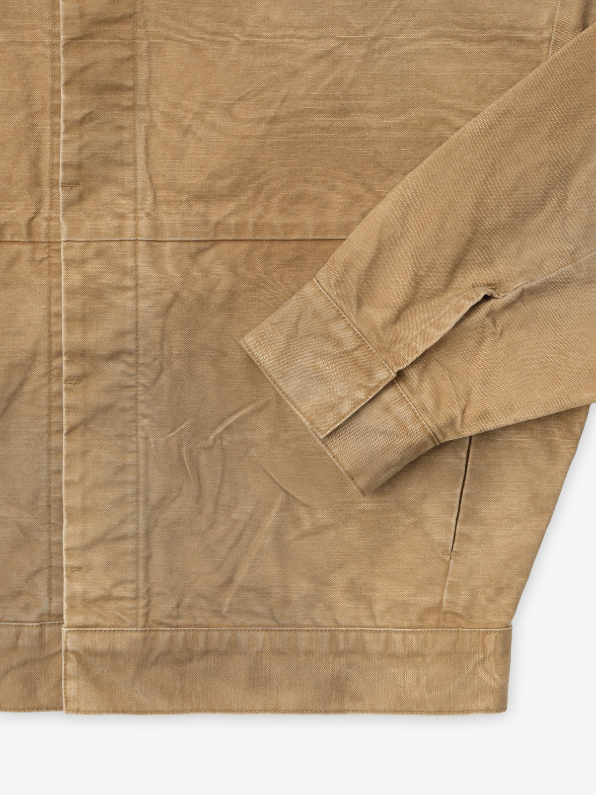 Fear of God Japanese 100% Cotton Canvas Utility Jacket Sun-Faded Tan BagAg