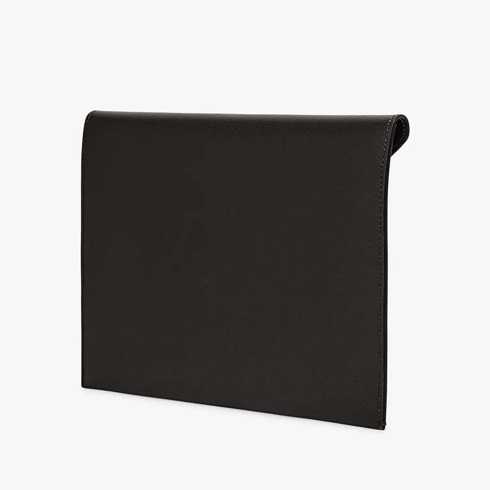 FLAT POUCH LARGE Black Leather Ppouch Fendi