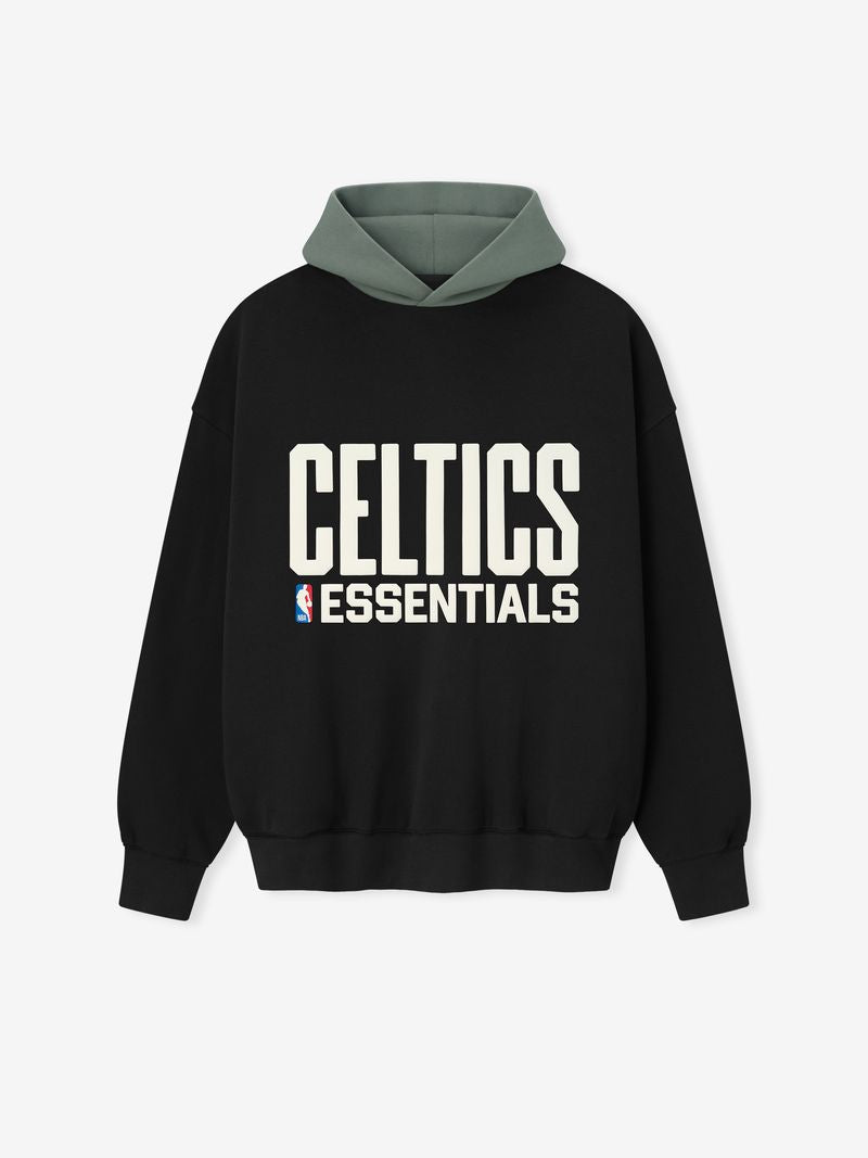 Fear of God Essentials x Boston Celtics Sport Hoodie Black Green BagAg