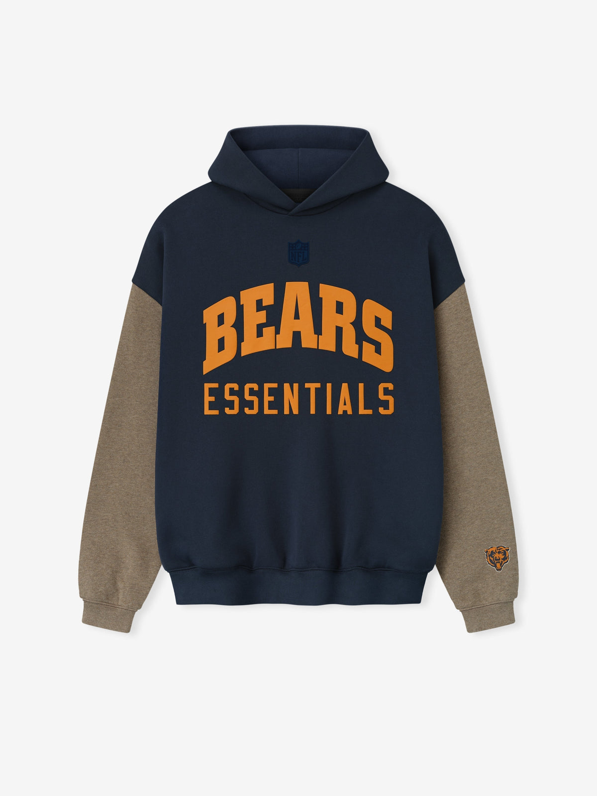 Fear of God Essentials x Chicago Bears Sport Hoodie Navy Blue Beige BagAg