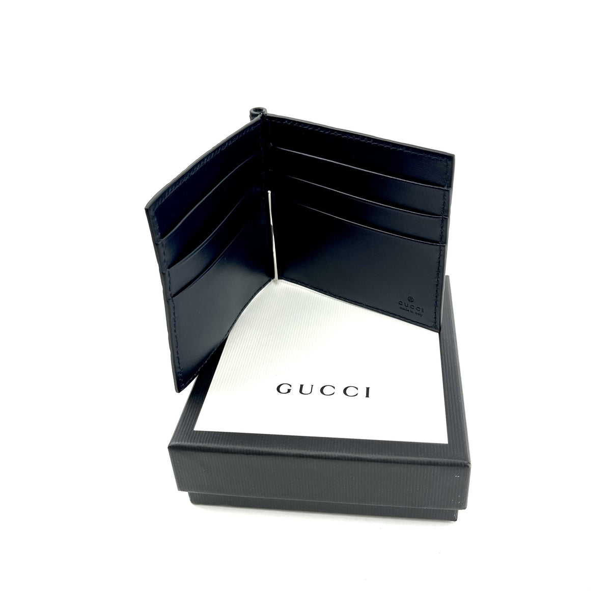 Gucci Signature Leather Clip Wallet Gucci