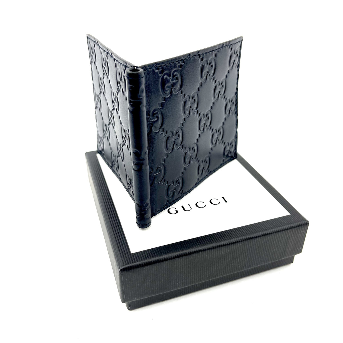 Gucci Signature Leather Clip Wallet Gucci