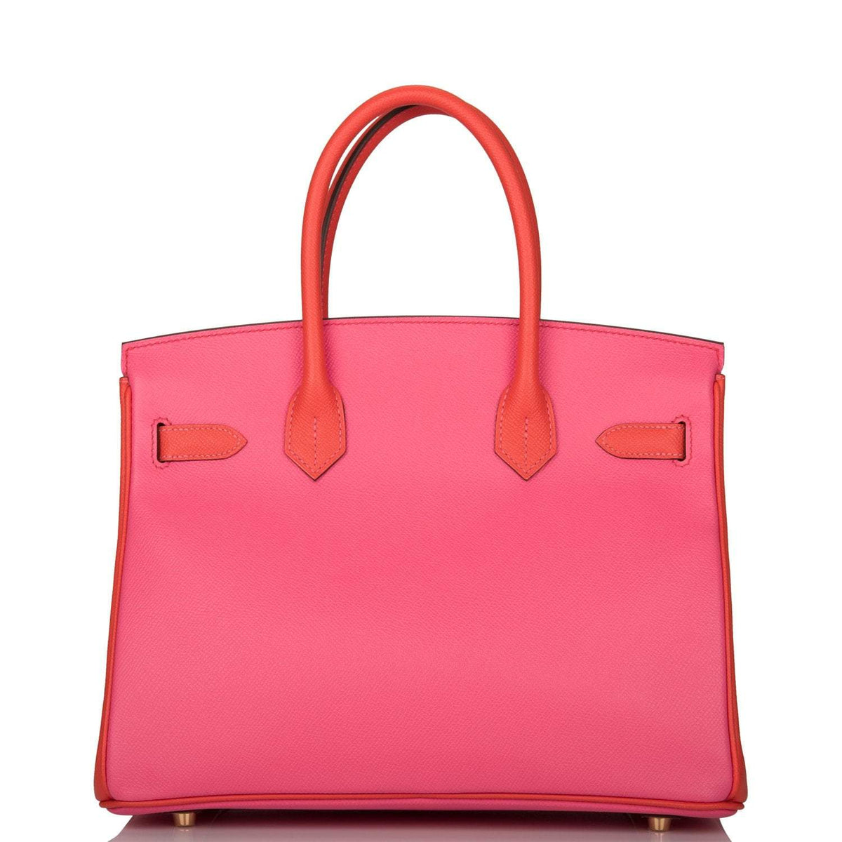 Hermes Birkin 30cm Bi-Color Rose Azalee and Feu Epsom Permabrass Hardware Hermes