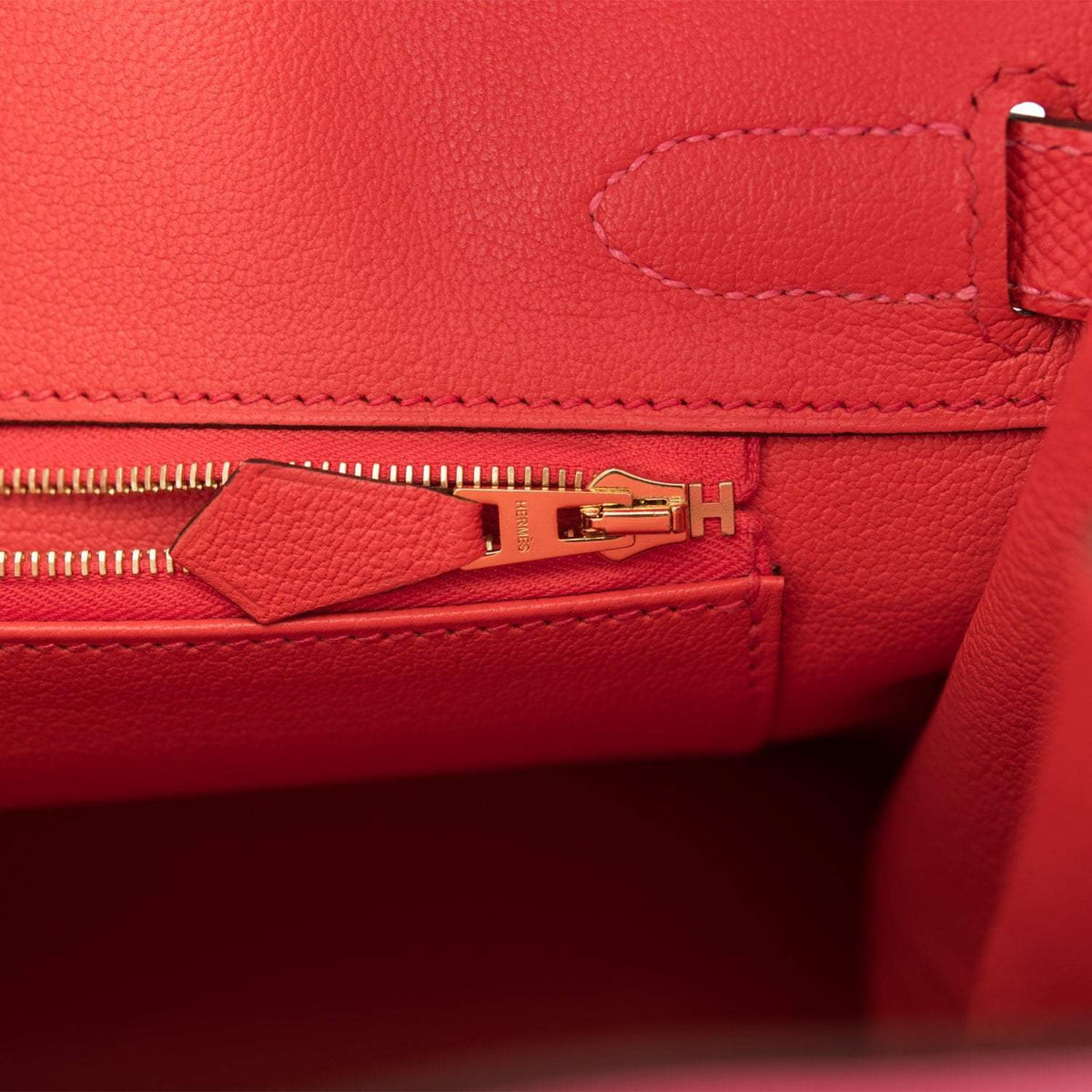 Hermes Birkin 30cm Bi-Color Rose Azalee and Feu Epsom Permabrass Hardware Hermes
