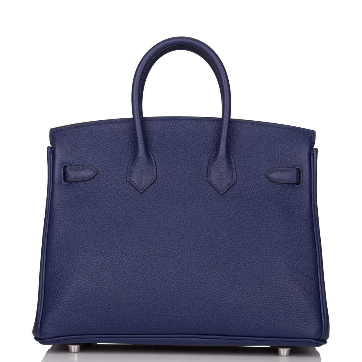 Hermes Bleu Encre Verso Togo Birkin 25cm Palladium Hardware BagAg