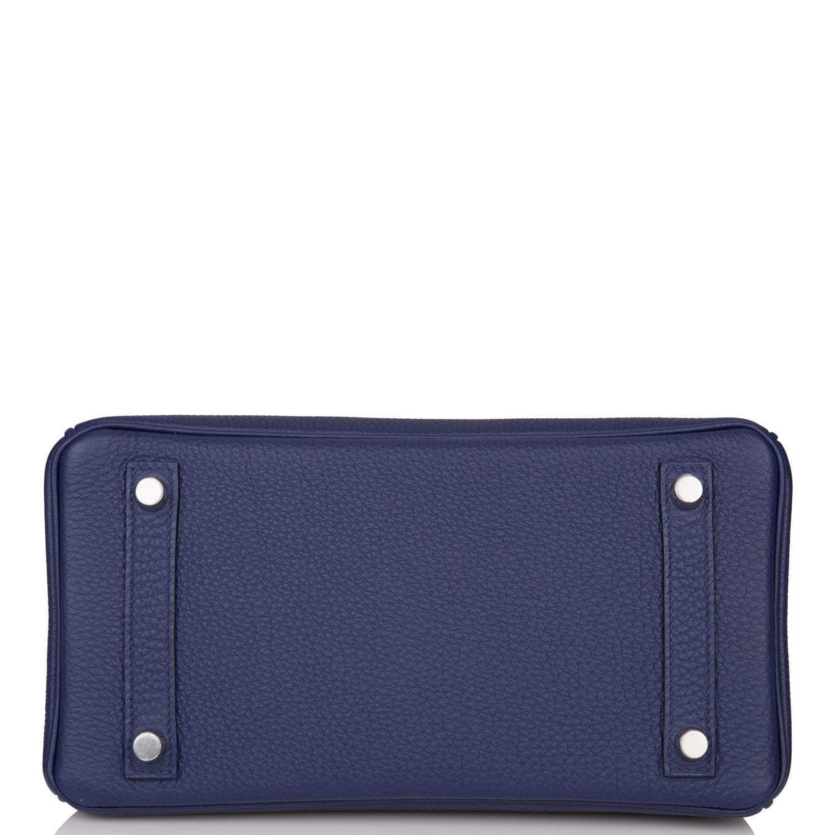 Hermes Bleu Encre Verso Togo Birkin 25cm Palladium Hardware BagAg