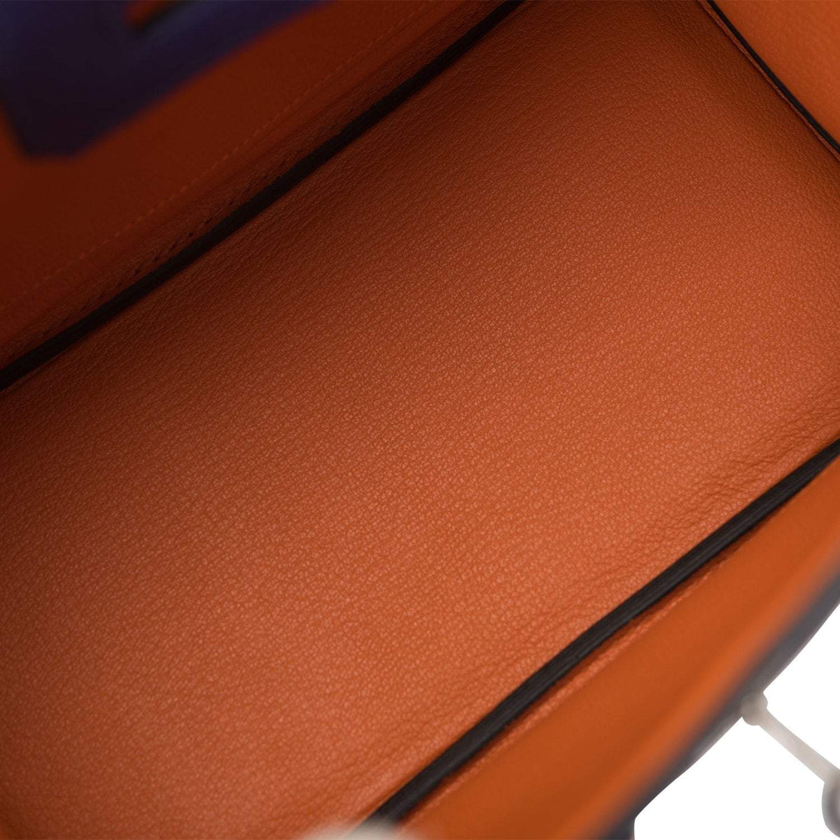 Hermes Bleu Encre Verso Togo Birkin 25cm Palladium Hardware BagAg