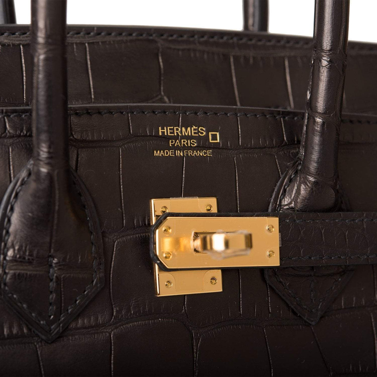 Hermes Birkin Black Matte Gold Hardware Woman BagAg