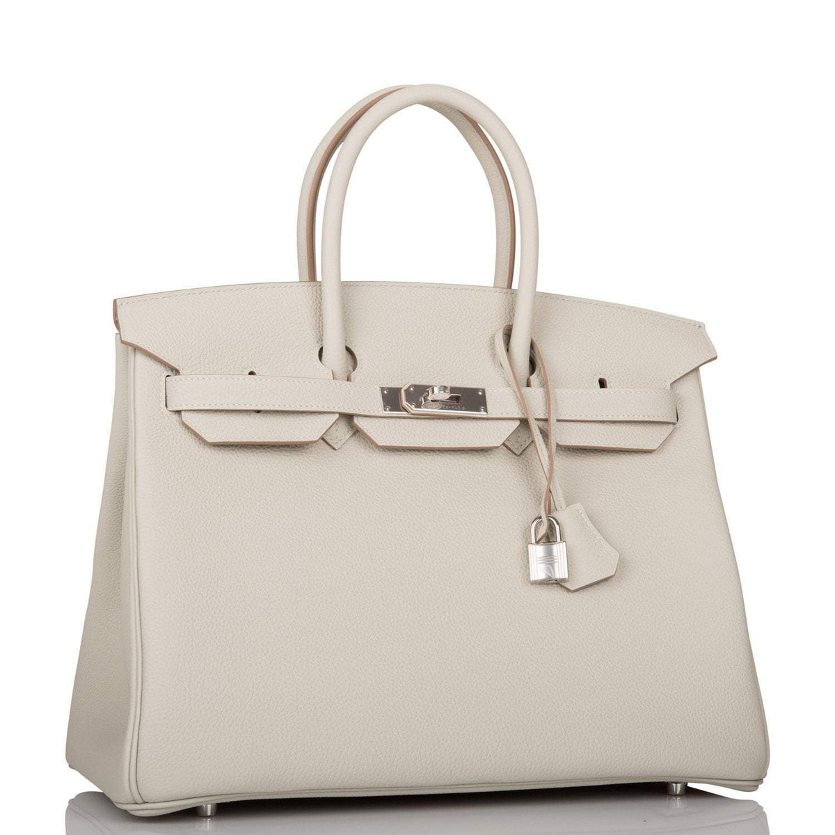 Hermes Gris Perle Togo Birkin 35cm Palladium Hardware BagAg