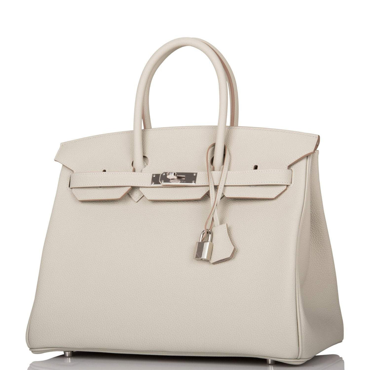 Hermes Gris Perle Togo Birkin 35cm Palladium Hardware BagAg