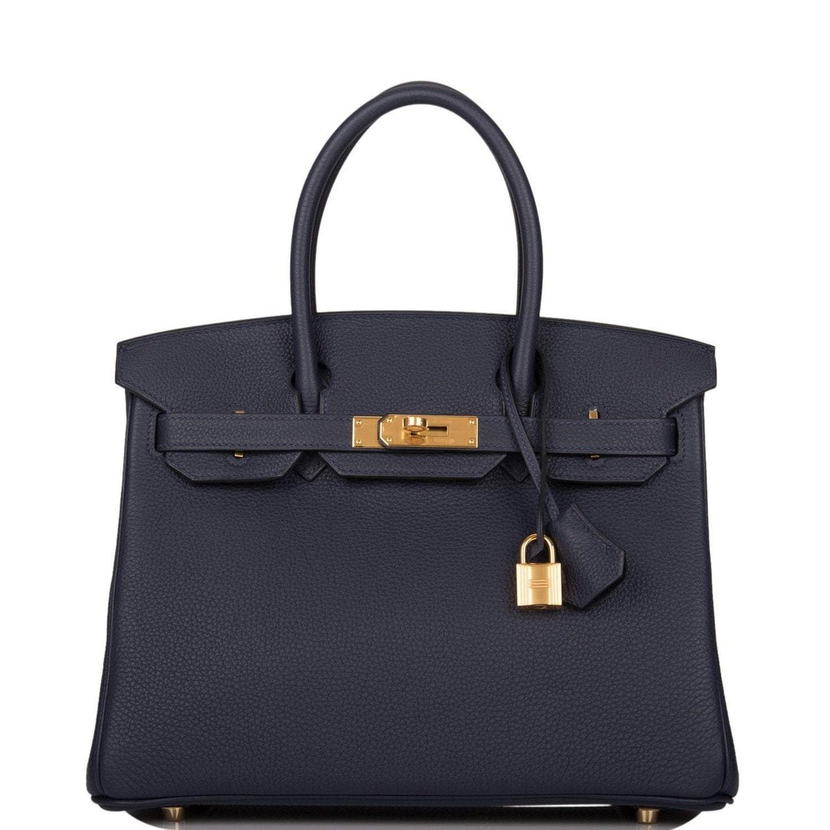 Hermes Bleu Nuit Togo Birkin 30cm Gold Hardware BagAg