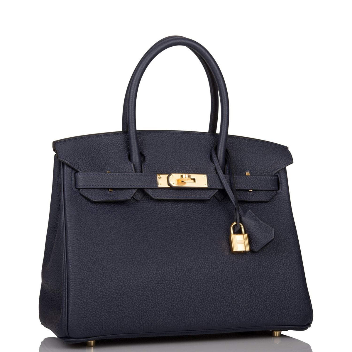 Hermes Bleu Nuit Togo Birkin 30cm Gold Hardware BagAg
