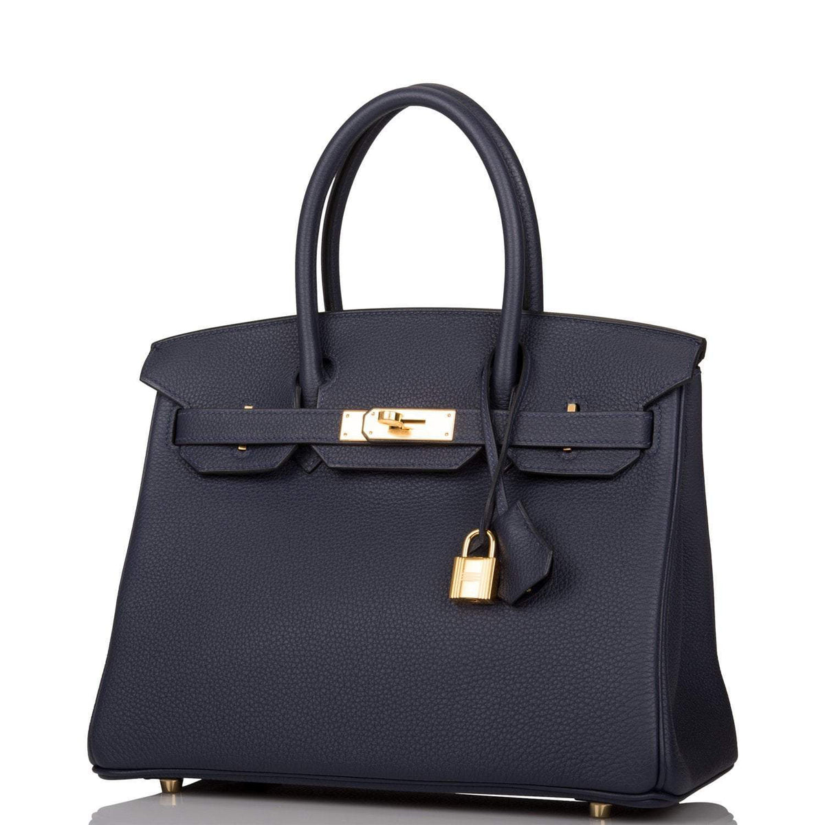Hermes Bleu Nuit Togo Birkin 30cm Gold Hardware BagAg