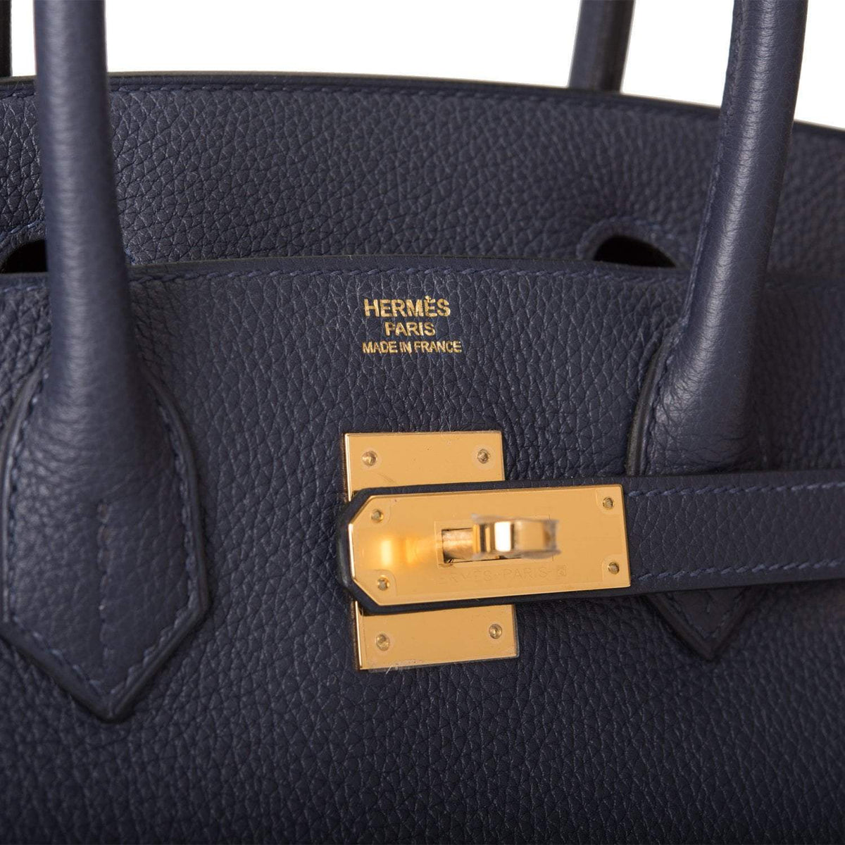 Hermes Bleu Nuit Togo Birkin 30cm Gold Hardware BagAg