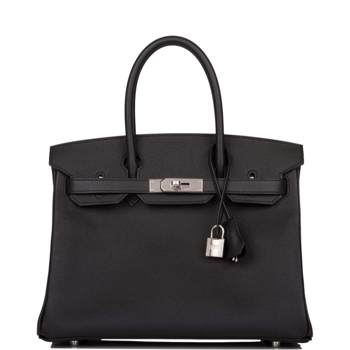 Hermes Black Epsom Birkin 30cm Palladium Hardware BagAg