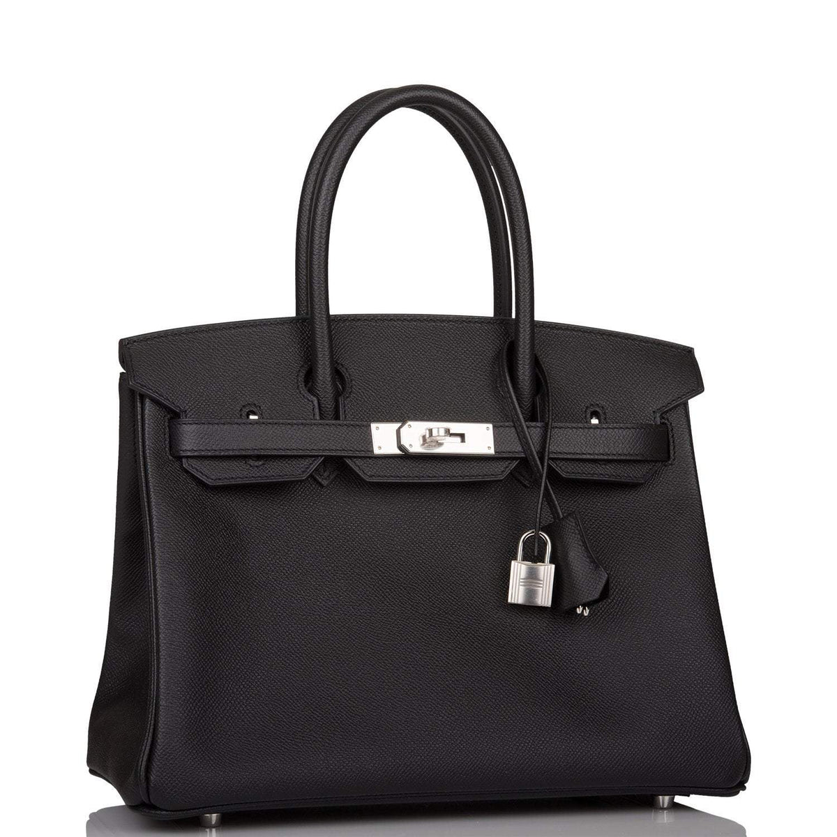 Hermes Black Epsom Birkin 30cm Palladium Hardware BagAg