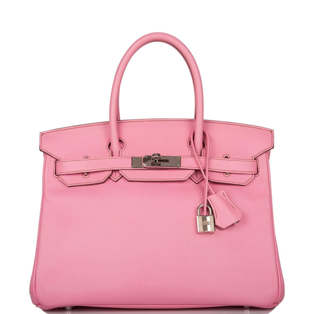 Pre-owned Hermes Birkin 30 Bubblegum 5P Epsom Palladium Hardware Hermes