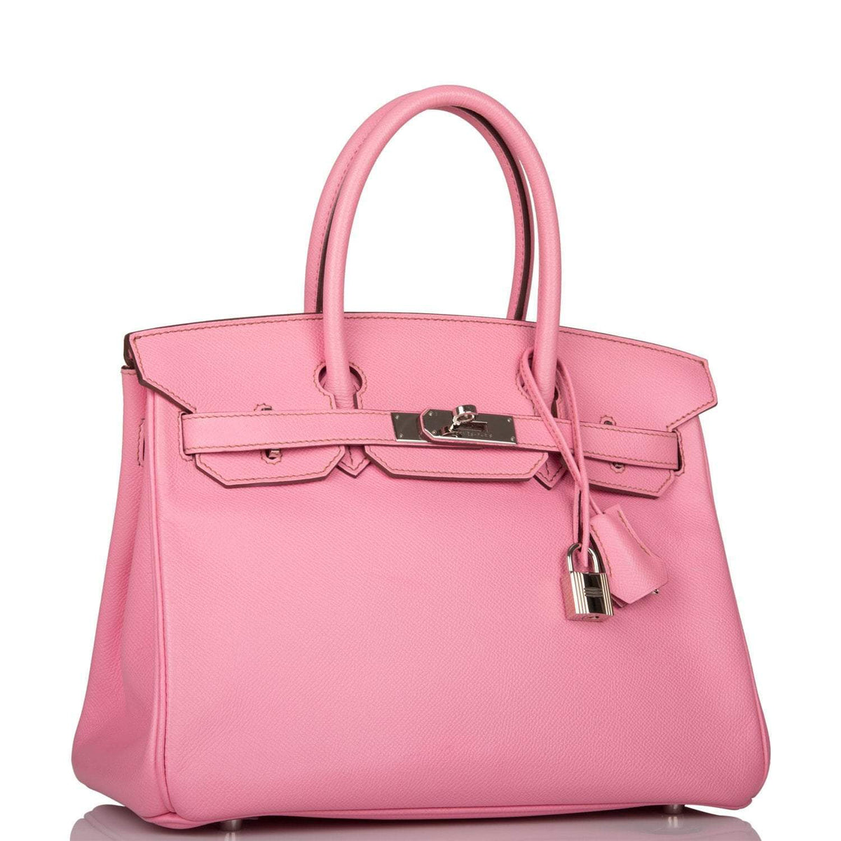 Pre-owned Hermes Birkin 30 Bubblegum 5P Epsom Palladium Hardware Hermes