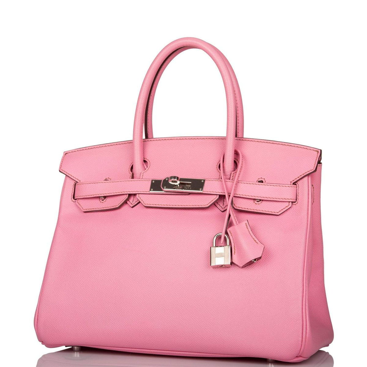 Pre-owned Hermes Birkin 30 Bubblegum 5P Epsom Palladium Hardware Hermes