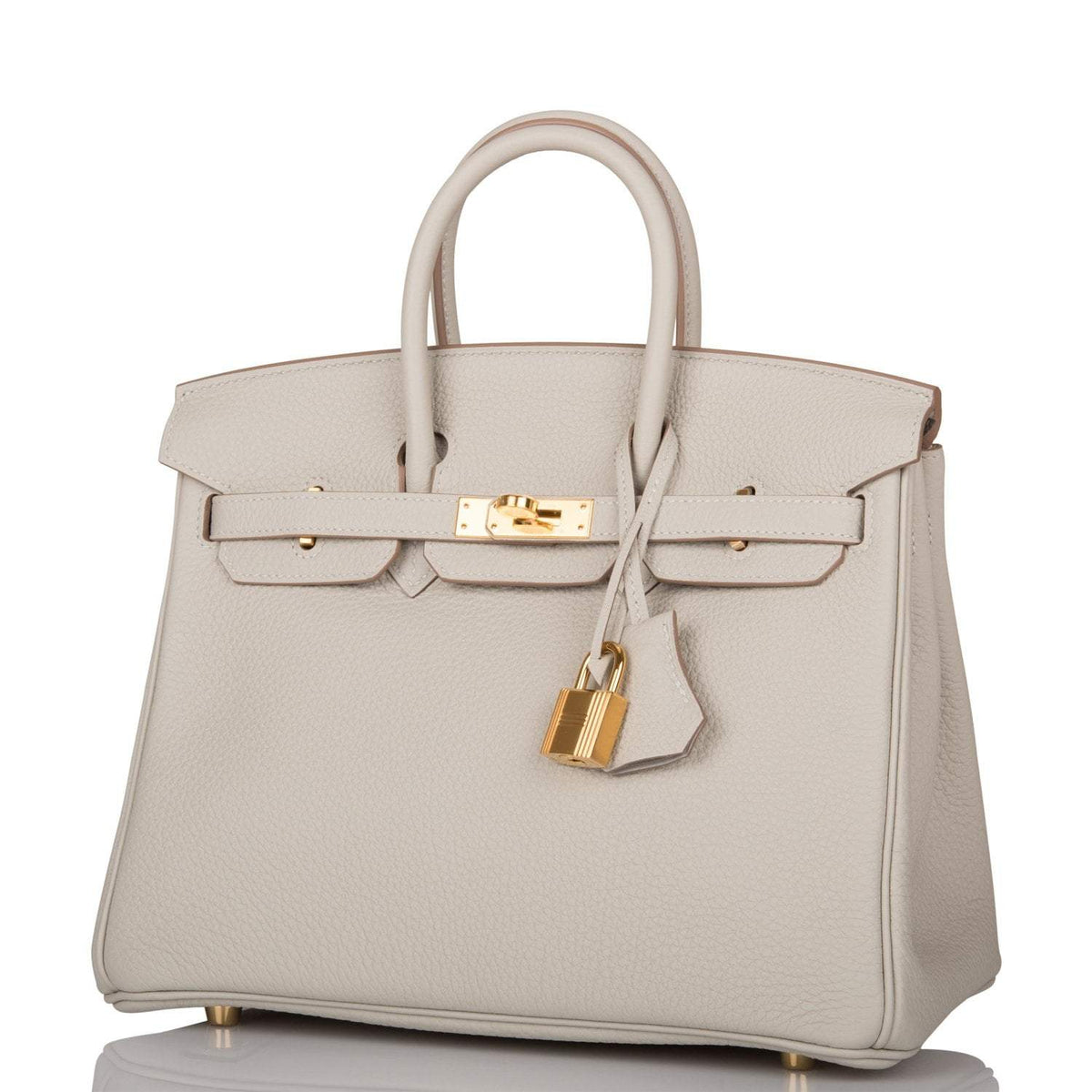 Hermes Birkin 25 Gris Perle Togo Gold Hardware Hermes
