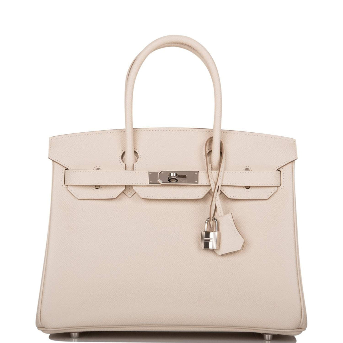 Hermes Craie Epsom Birkin 30cm Palladium Hardware BagAg