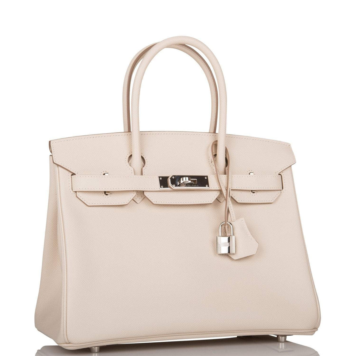 Hermes Craie Epsom Birkin 30cm Palladium Hardware BagAg