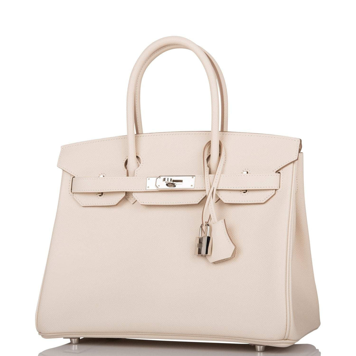 Hermes Craie Epsom Birkin 30cm Palladium Hardware BagAg