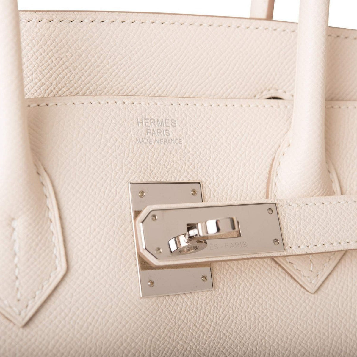 Hermes Craie Epsom Birkin 30cm Palladium Hardware BagAg